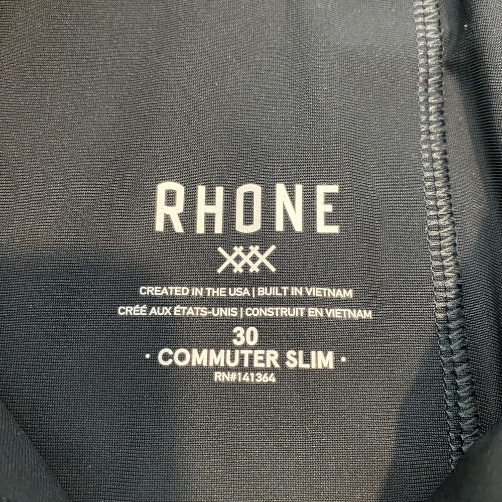 Rhone Pants Mens 30x30 Black Commuter Slim Performance Chino Stretch Travel - Picture 4 of 12